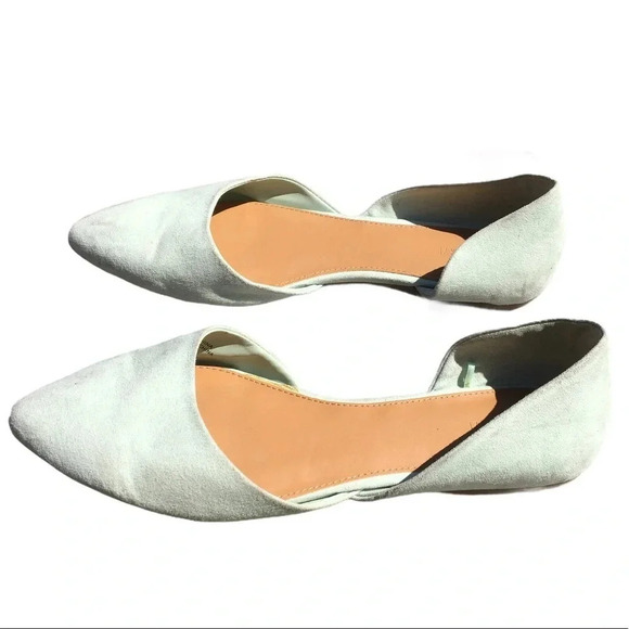 F21 Mint Green D’Orsay Ballet Flats Shoes Loafers - Picture 1 of 9